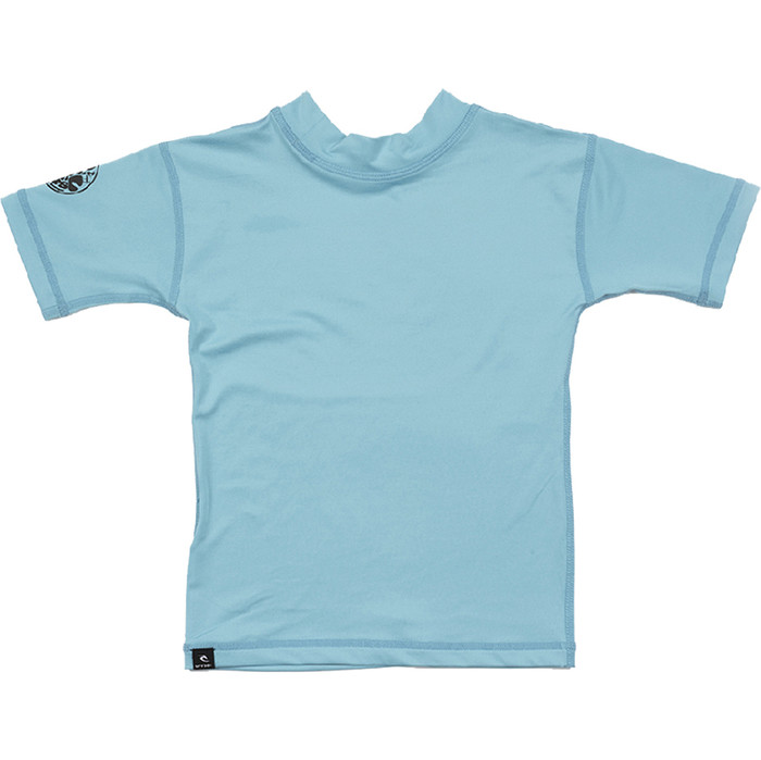 2022 Rip Curl Grom Boys Corp Short Sleeve UV Rash Vest WLY3DO - Blue